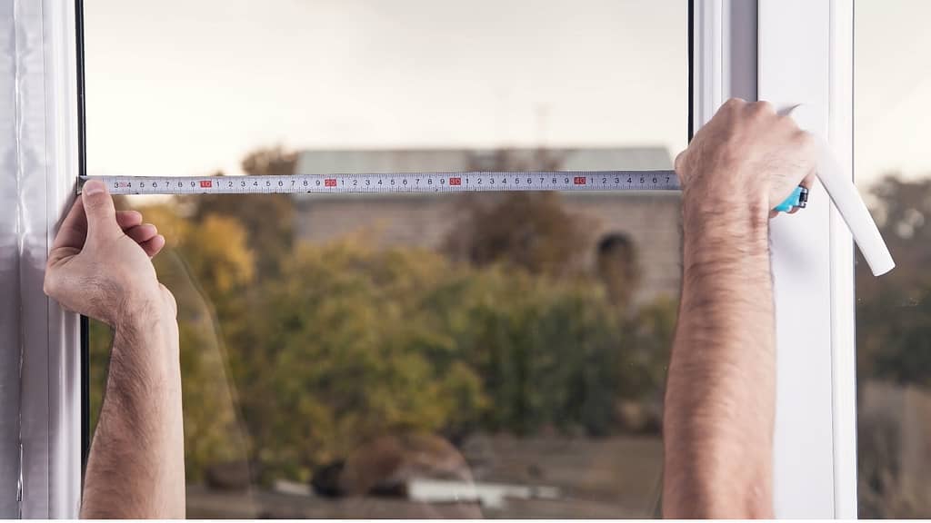 Measuring a window using a Tape Measure