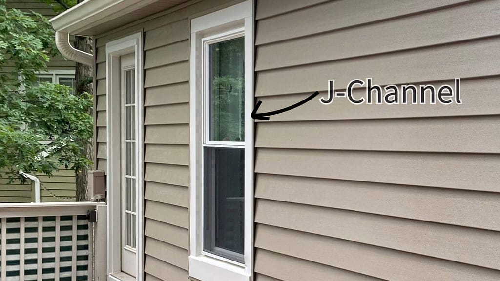 A window with a J-channel