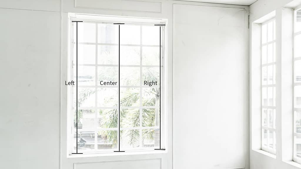 Window with Left, Center and Right labels