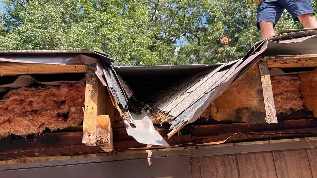 complex damage for roof repair va