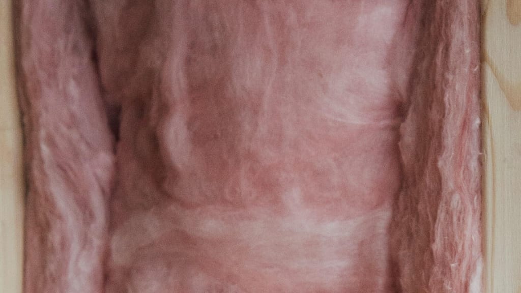 a pink fiberglass insulation