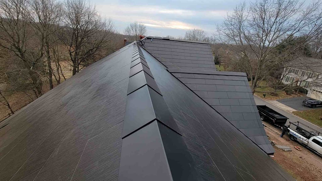 tesla solar roof installed by AHC solar roofing company
