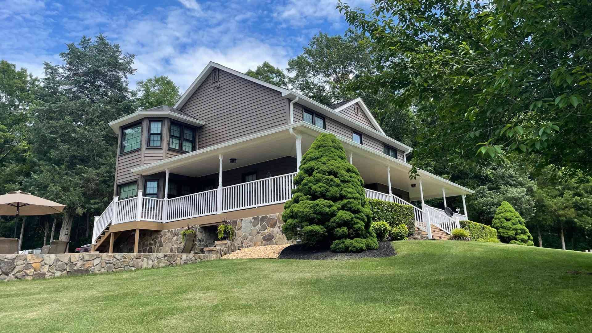 New gutters installed by Maryland gutter company American Home Contractors