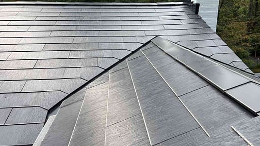 Tesla Solar Roof Up Close by solar companies in Maryland