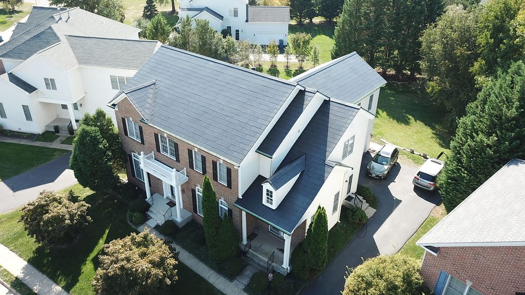 Solar roof installation by your number one Virginia Tesla Solar Roof company - American Home Contractors