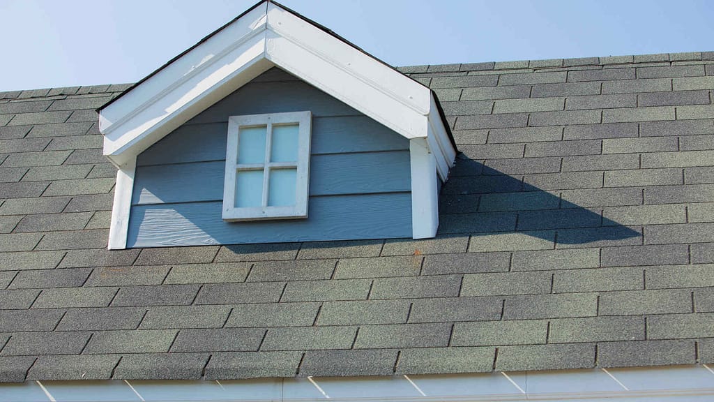 Roof with asphalt shingles