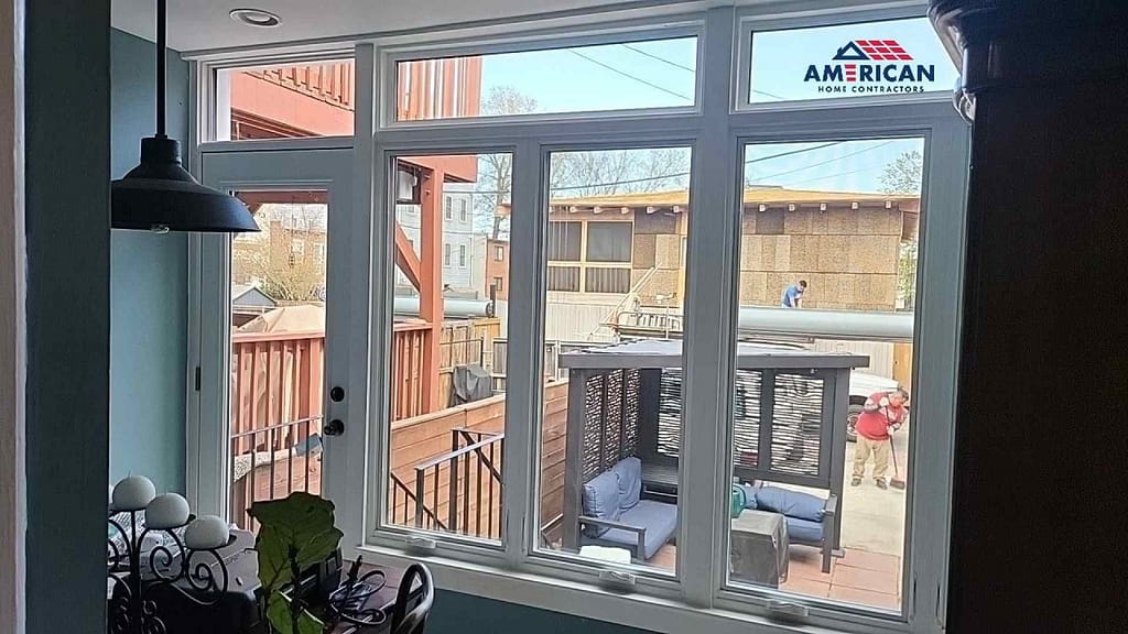 white frame window installed by Virginia window contractors