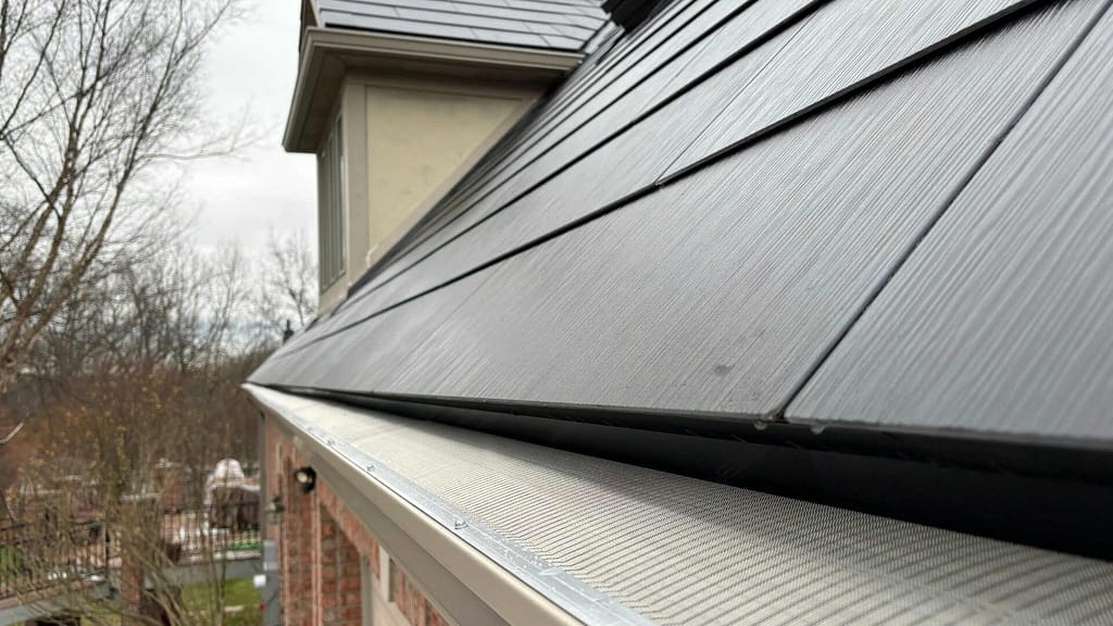 close up photo of tesla solar roof