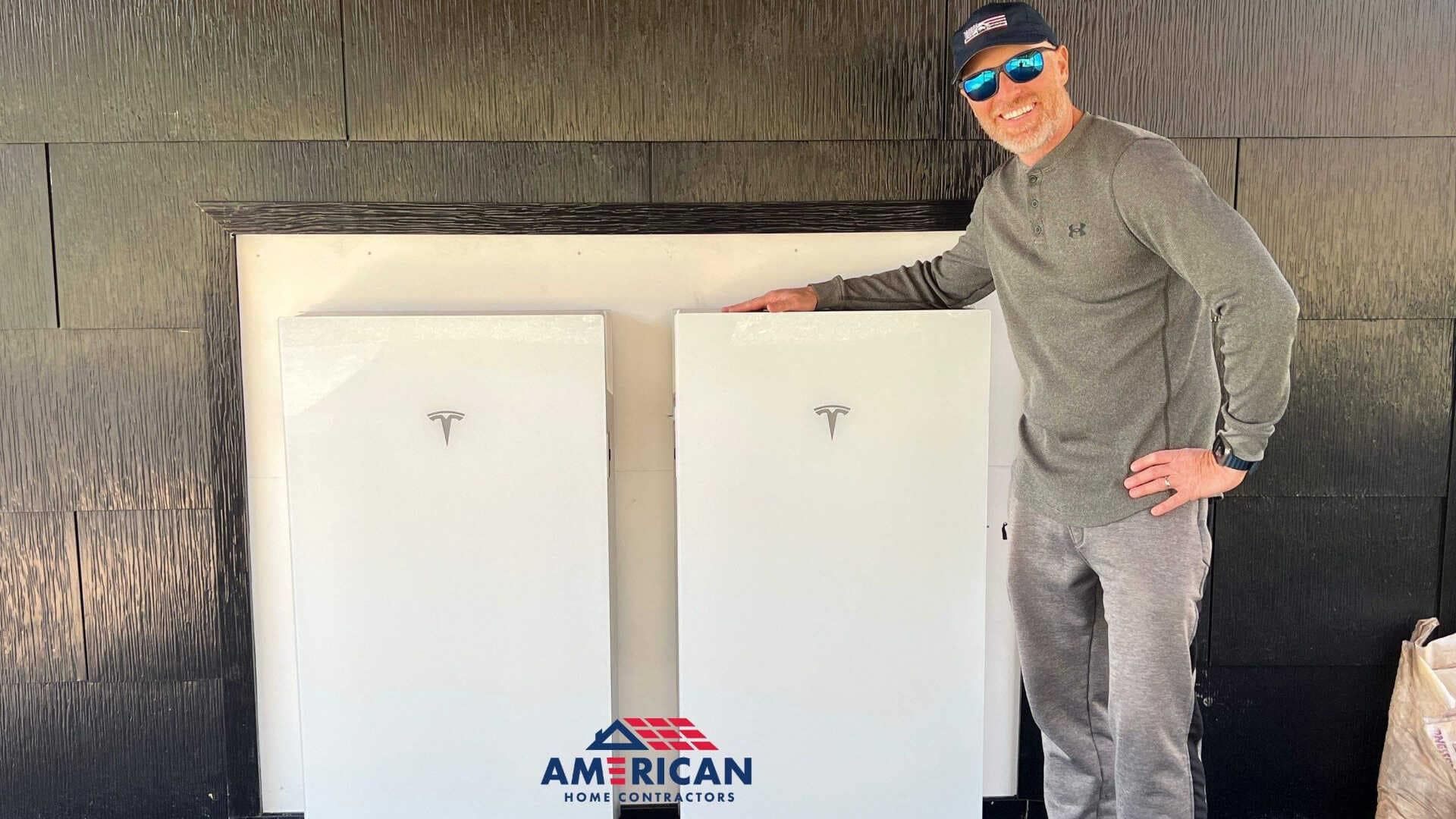 Pair of Tesla Powerwall Installed by American Home Contractors