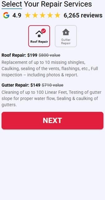 American Home Contractors instant estimate form placeholder