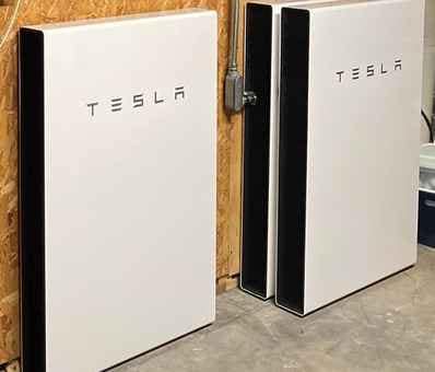 Tesla Powerwalls installed on a home
