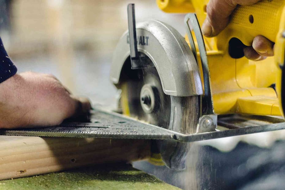 a saw cutting wood