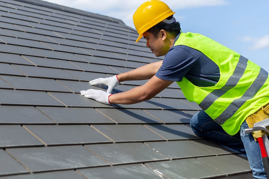 contractor doing roof repair