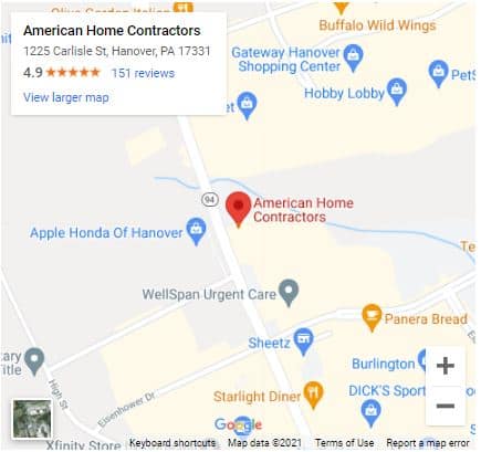 Google maps of American Home Contractors Pennsylvania