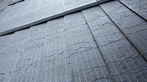 Gaf Solar Roof Tile Close up in the rain
