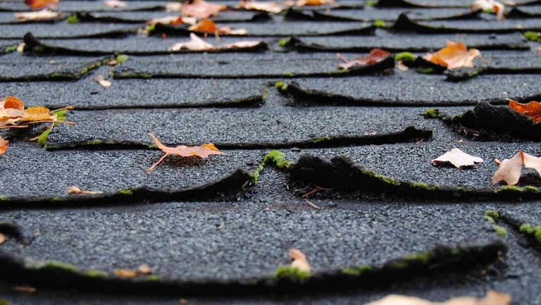 Tiles are curling on roof requiring virginia roof leak repair