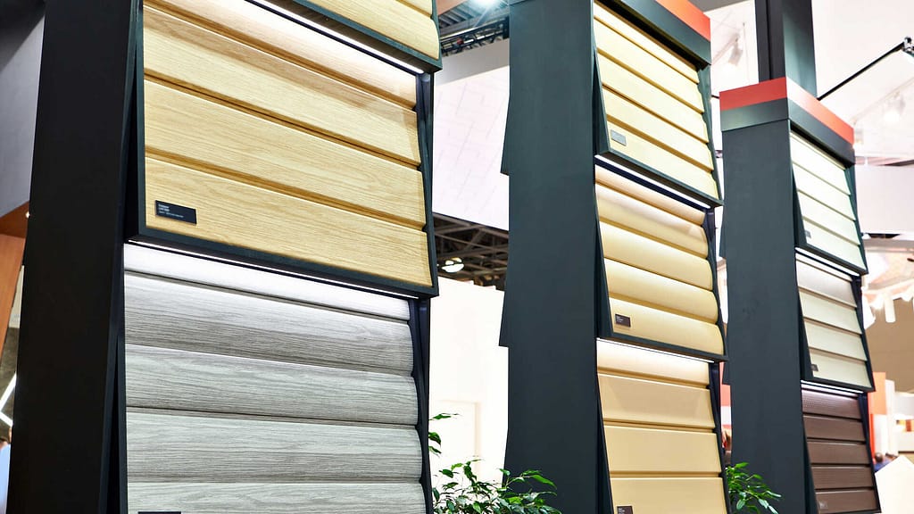 a selection of vinyl siding